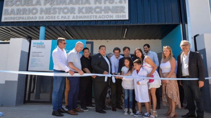 Kicillof e Ishii inauguraron la Escuela Primaria N°41