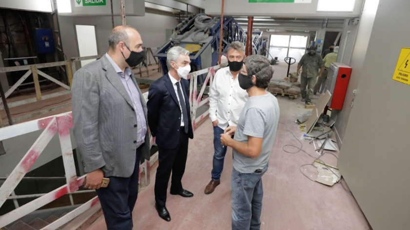 Meoni supervisó los avances de obra en la terminal de ómnibus de Retiro