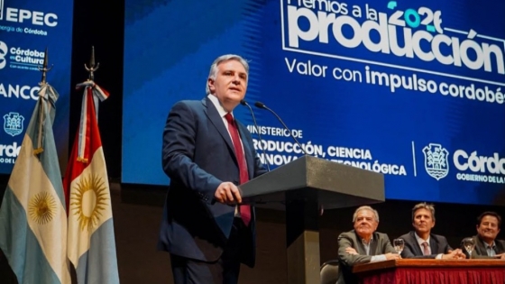 Córdoba reconoció a empresas y referentes productivos en la primera edición de los Premios a la Producción