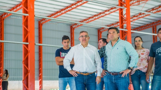 Raúl y el intendente Ferreyra visitaron las obras en el Estadio “Diego Armando Maradona”