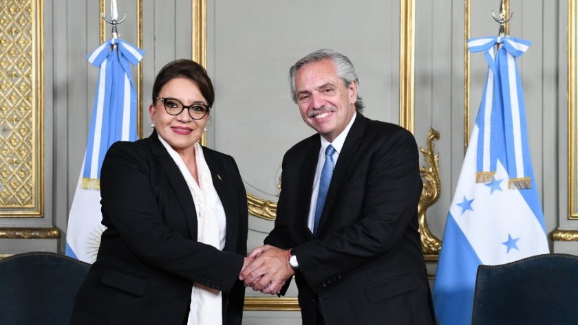 Alberto Fernández se reunió con la presidenta de Honduras y el director general de la FAO