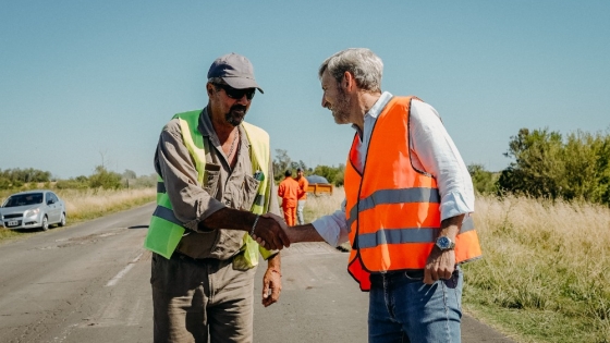 En la ruta 20, Frigerio dio inicio formal al plan de recuperación vial entrerriano