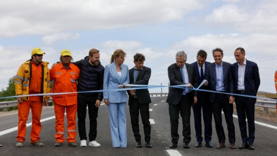 <Alberto Fernández, Kicillof y Katopodis inauguraron la finalización de la Autopista Ezeiza - Cañuelas