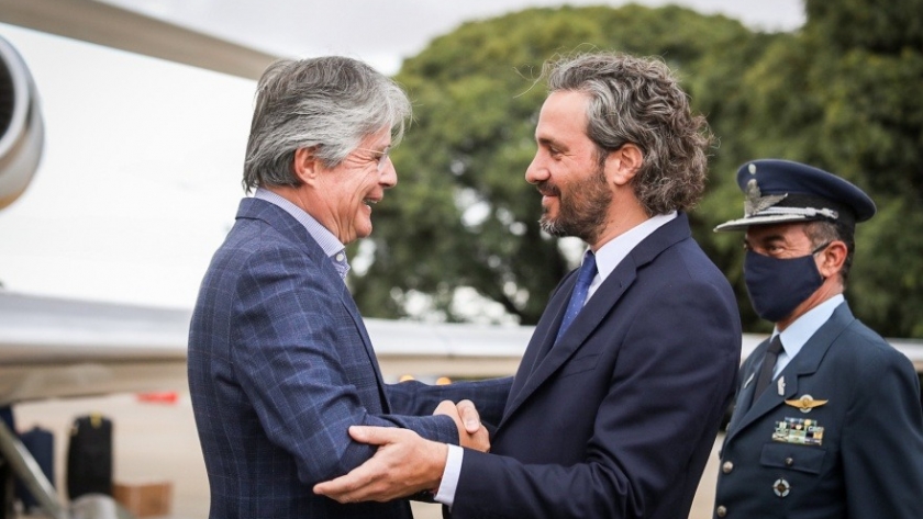 Cafiero recibió esta tarde al presidente de Ecuador, Guillermo Lasso