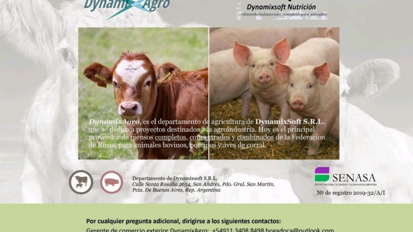 DynamixAgro: piensos para animales de granja, bovinos, porcinos y aves