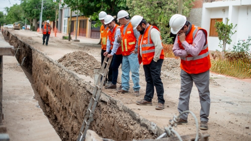 El nuevo titular de OSSE inició su gestión visitando diferentes obras en ejecución