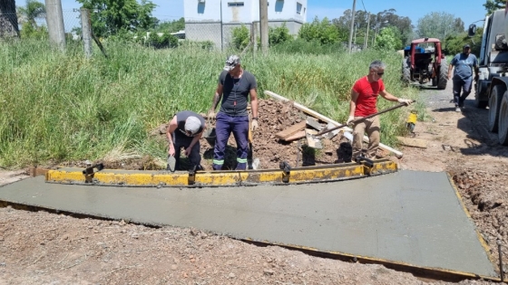 Avanza la construcción de bocacalles en Barrio Belgrano