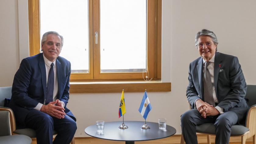 El presidente se reunió con su par de Ecuador, Guillermo Lasso