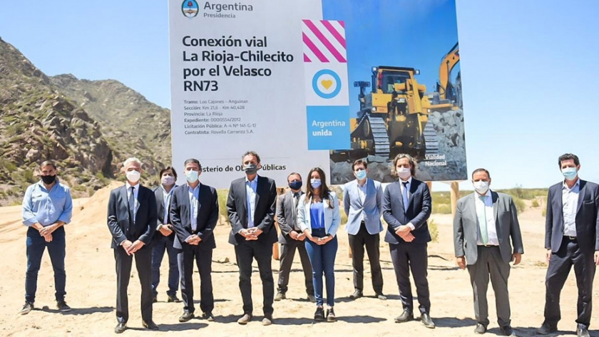 Capitales Alternas: Katopodis, Cafiero y Quintela recorrieron las obras sobre la Ruta 73