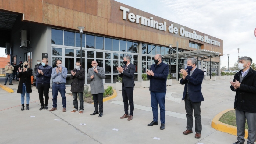 Guerrera participó de la inauguración de la terminal de ómnibus de Navarro y anunció 10 Paradas Seguras