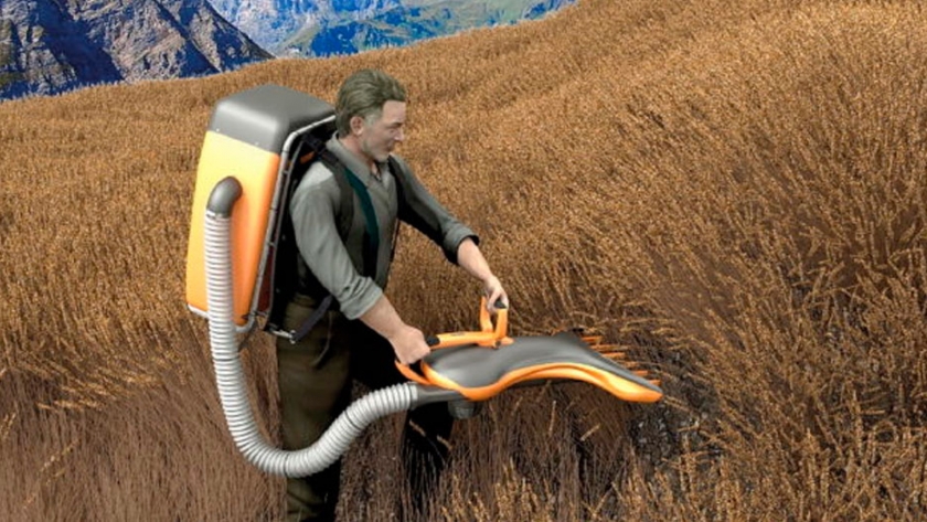 En Italia, diseñaron una mochila-cosechadora