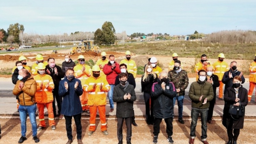 Kicillof y Katopodis recorrieron los tres tramos de la obra de la Autopista Presidente Perón