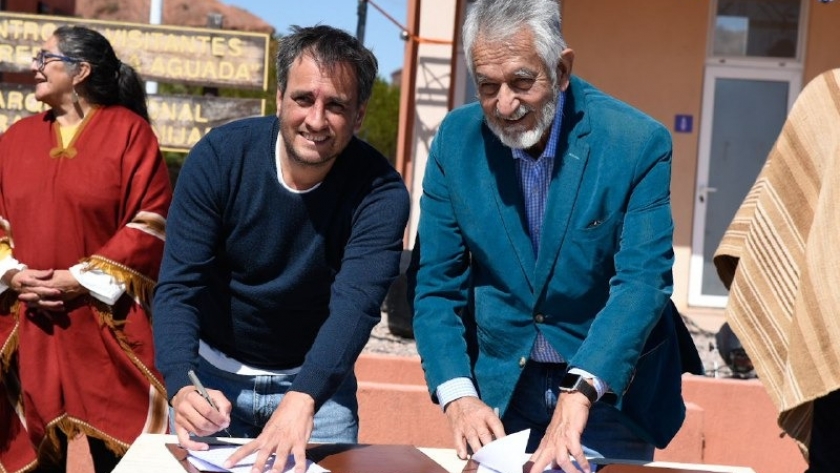 Cabandié y Rodríguez Saá firmaron un convenio para fortalecer el Parque Nacional Sierra de las Quijadas