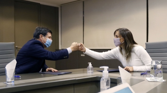 Arroyo y Malena Galmarini firmaron un convenio de colaboración para “Potenciar Trabajo”