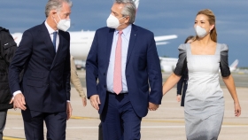 El presidente Alberto Fernández llegó a París