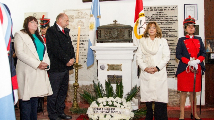 Perotti encabezó el acto por el 185º aniversario del fallecimiento del Brigadier Gral. Estanislao López