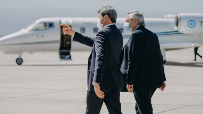 Uñac recibió al presidente Alberto Fernández en su primera visita oficial a San Juan
