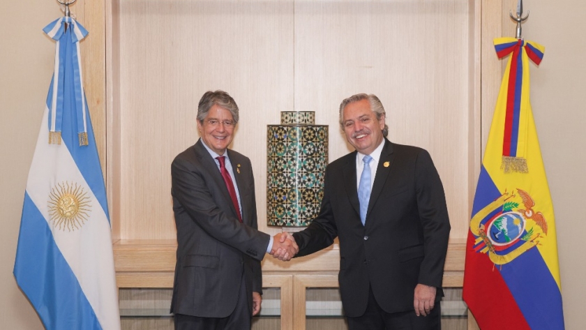 Alberto Fernández mantuvo una reunión bilateral con su par de Ecuador
