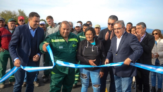 <Raúl y equipo inauguraron el puente sobre Ruta 21 en Los Altos