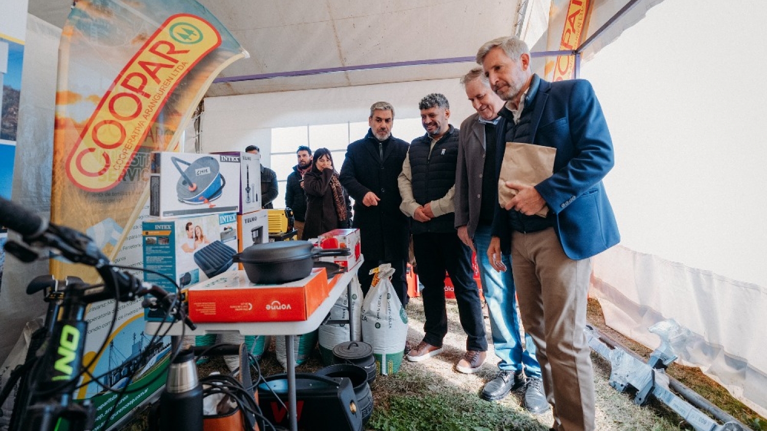 Frigerio encabezó actos en Aranguren y llamó a fortalecer el vínculo entre el Estado y la producción