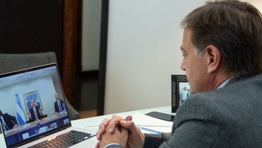 Suárez participó en la videoconferencia convocada por el Presidente de la Nación