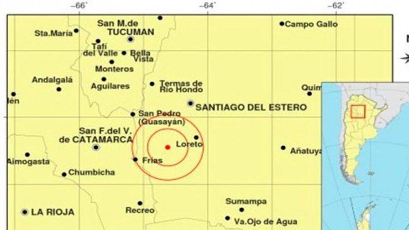 Un sismo de 3,7 grados sacudió Frías