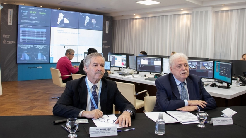 Felipe Solá y González García mantuvieron una teleconferencia con sus pares de Chile