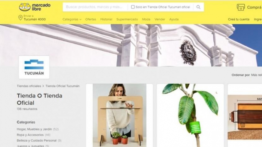 Más de 170 productos forman parte de la Tienda Oficial de Tucumán en Mercado Libre