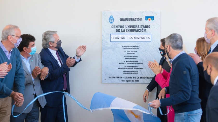 Alberto Fernández puso en marcha el Centro Universitario de la Innovación de La Matanza