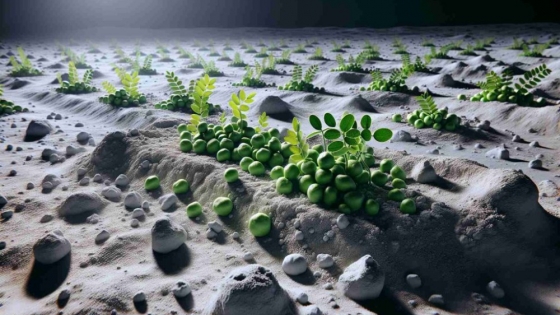 La agricultura en el espacio toma un gran salto: Garbanzos cultivados en suelo lunar simulado