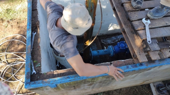 Mejoras en la red de agua de Rojas: renovación en el pozo Nro. 4