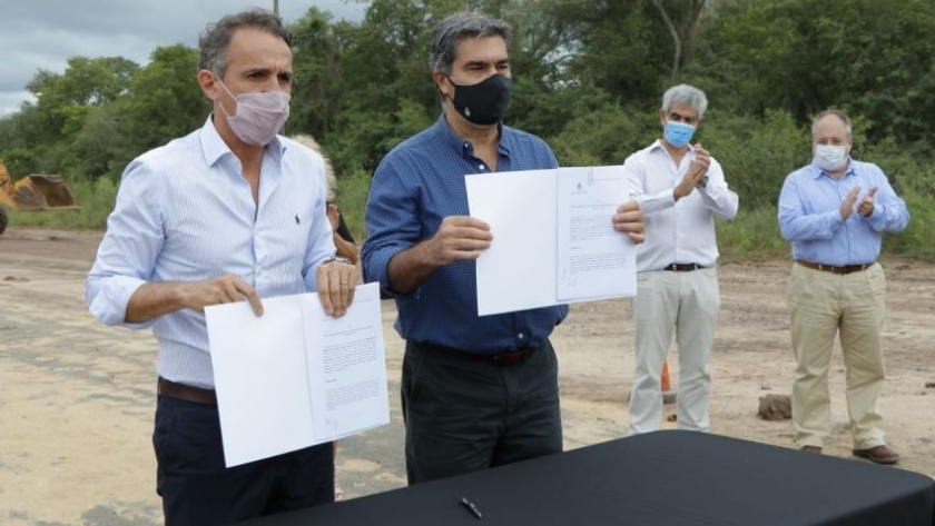 Capitanich y Katopodis visitaron los avances de la pavimentación de la Ruta 7 entre Plaza y Colonias Unidas