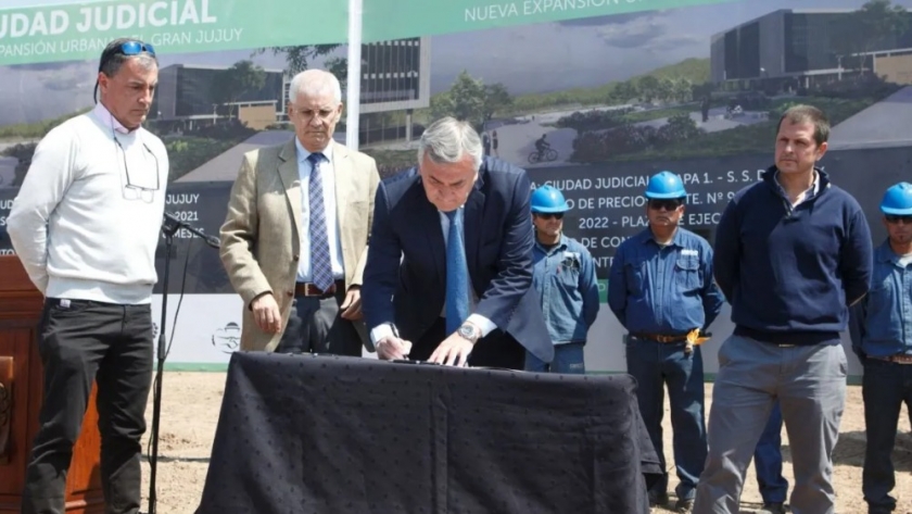 Morales puso en marcha la construcción de la Ciudad Judicial