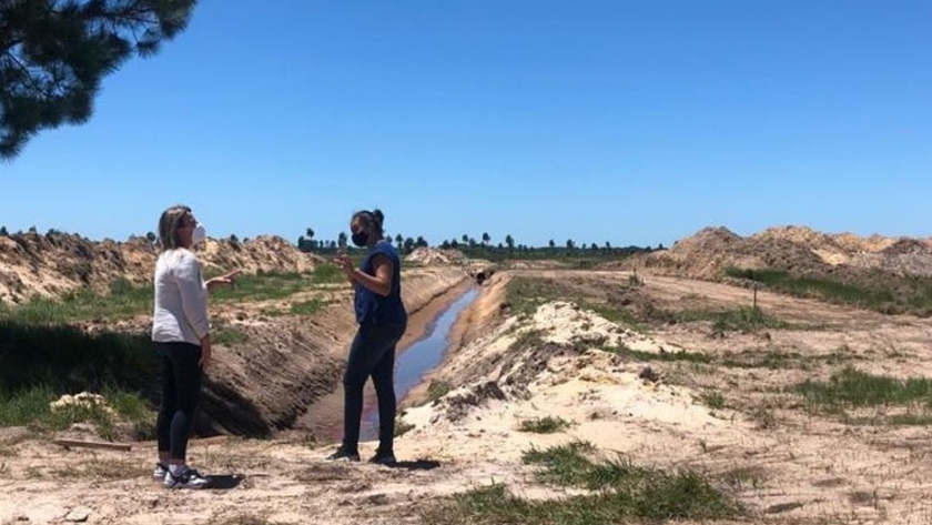 Verificaron obras de adecuación hidráulica en el Parque Forestoindustrial Santa Rosa