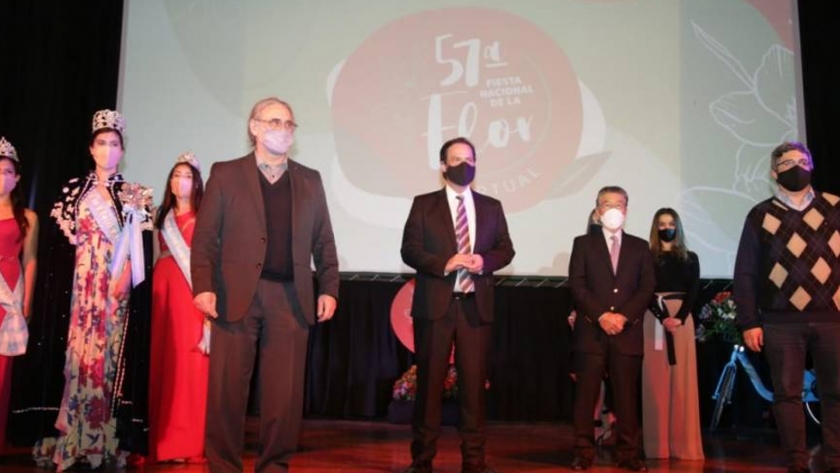 El ministro Basterra participó de la apertura de la 57° Fiesta Nacional de la Flor en Escobar