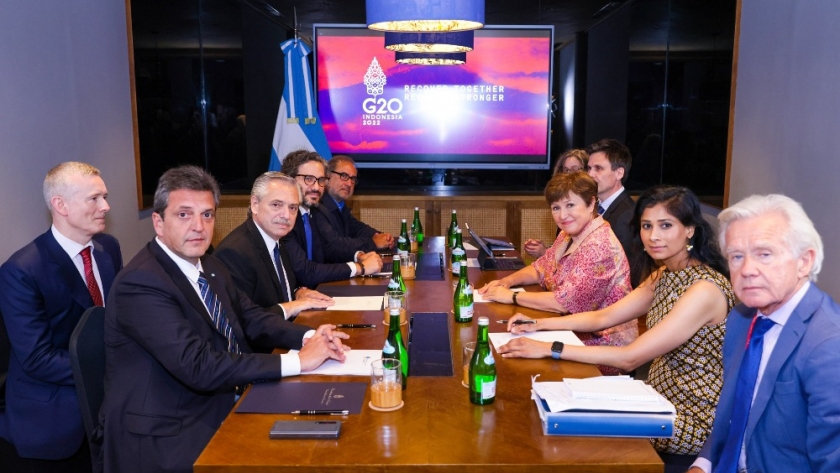 El presidente se reunió con Kristalina Georgieva en Bali