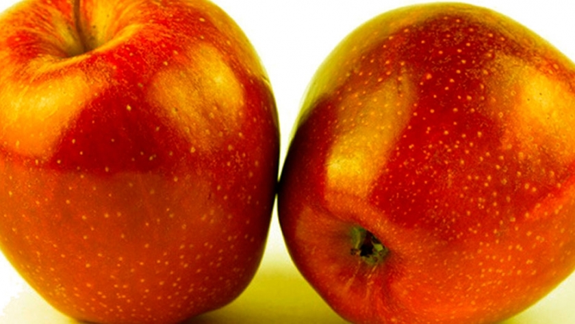 Crearon una nueva fruta mitad manzana mitad caqui