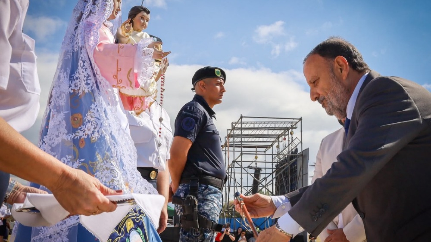 Quintela encabezó el acto que consagró a la patrona policial
