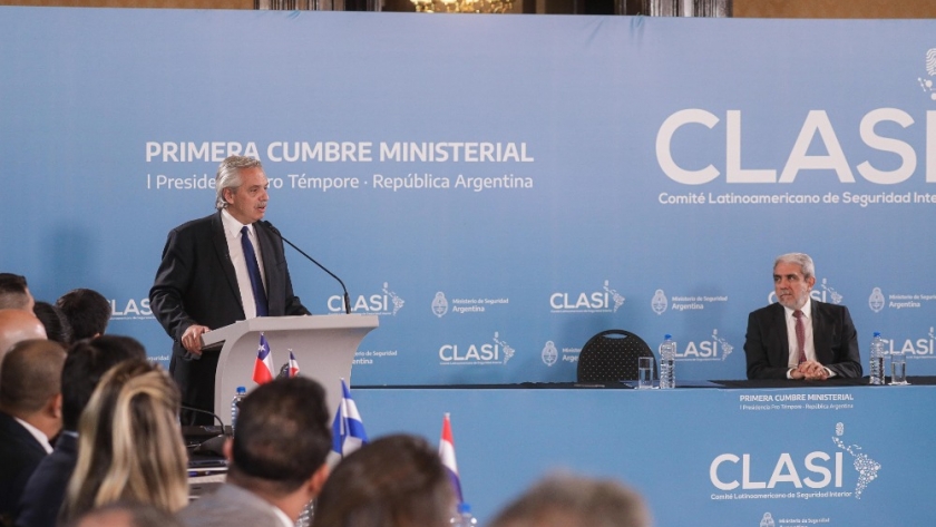 Alberto Fernández encabezó el cierre de la 1° Cumbre Ministerial del Comité Latinoamericano de Seguridad Interior (CLASI)
