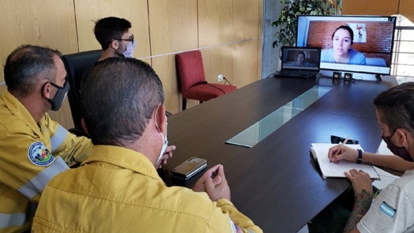 Spinuzza se reunió con representantes provinciales del Plan de Manejo del Fuego