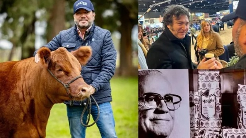 La historia del nieto de Cabrales que cria Angus y logró alcanzarle una taza de café a Javier  Milei: busca trasladar la pasión del grano a la genética