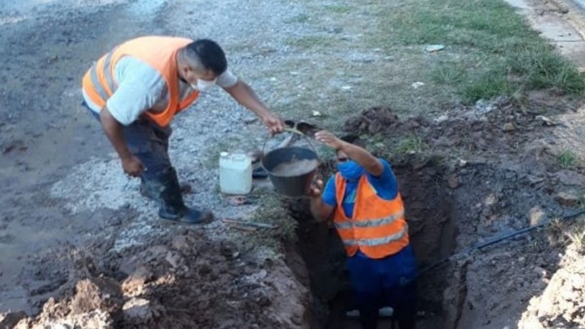 Mega operativo para recambio de redes y reparaciones en el servicio de agua potable en san pedro