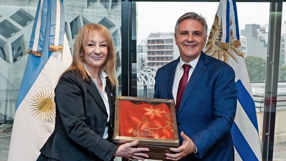 Llaryora recibió a la vicepresidenta de Uruguay en Córdoba