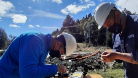 Continúa la obra de conectividad por fibra óptica para Villa Mascardi