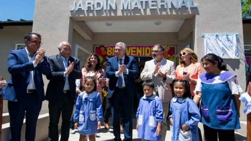 Gerardo Morales inauguró un nuevo jardín maternal construido con la renta de Cauchari