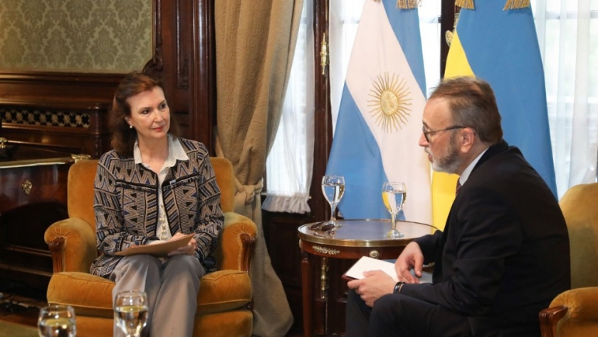 Reunión de la canciller Diana Mondino con el embajador de Ucrania