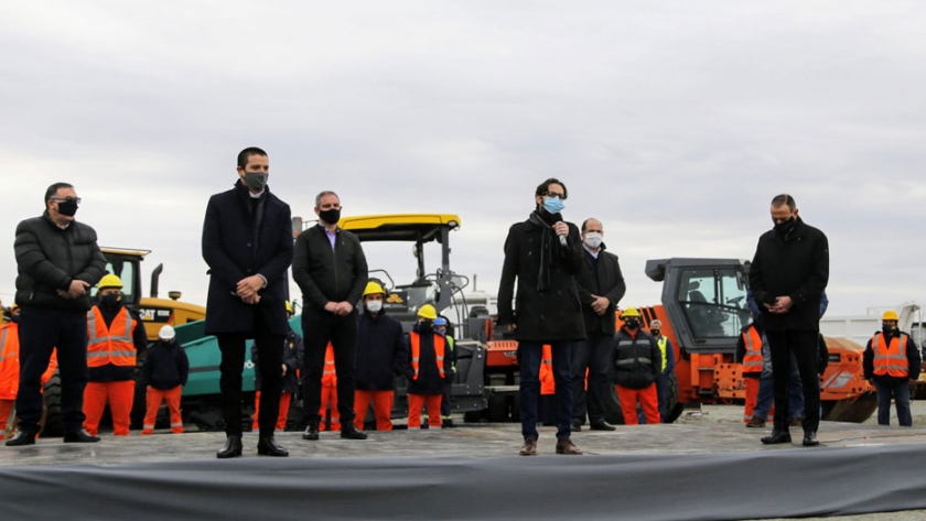El ministro Simone participó del reinicio de obras del Corredor del Atlántico