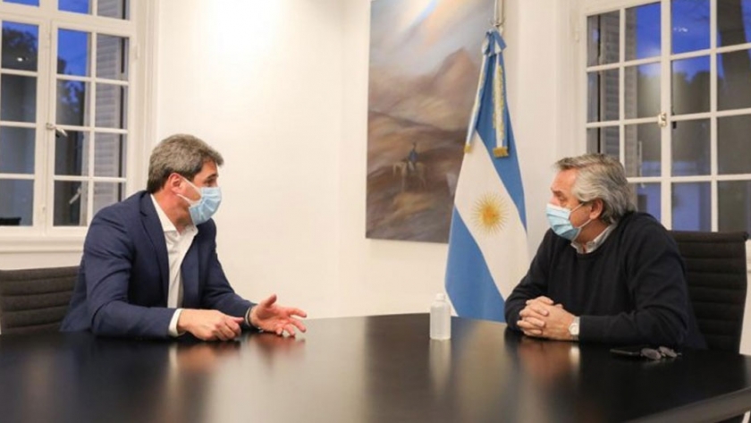 Uñac fue recibido por el presidente Alberto Fernández