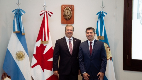El gobernador Orrego recibió al embajador de Canadá en la Argentina