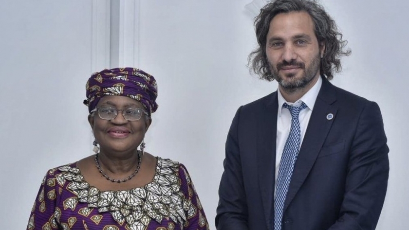 Cafiero y la Directora General de la OMC mantuvieron una reunión bilateral en el G20 en Italia